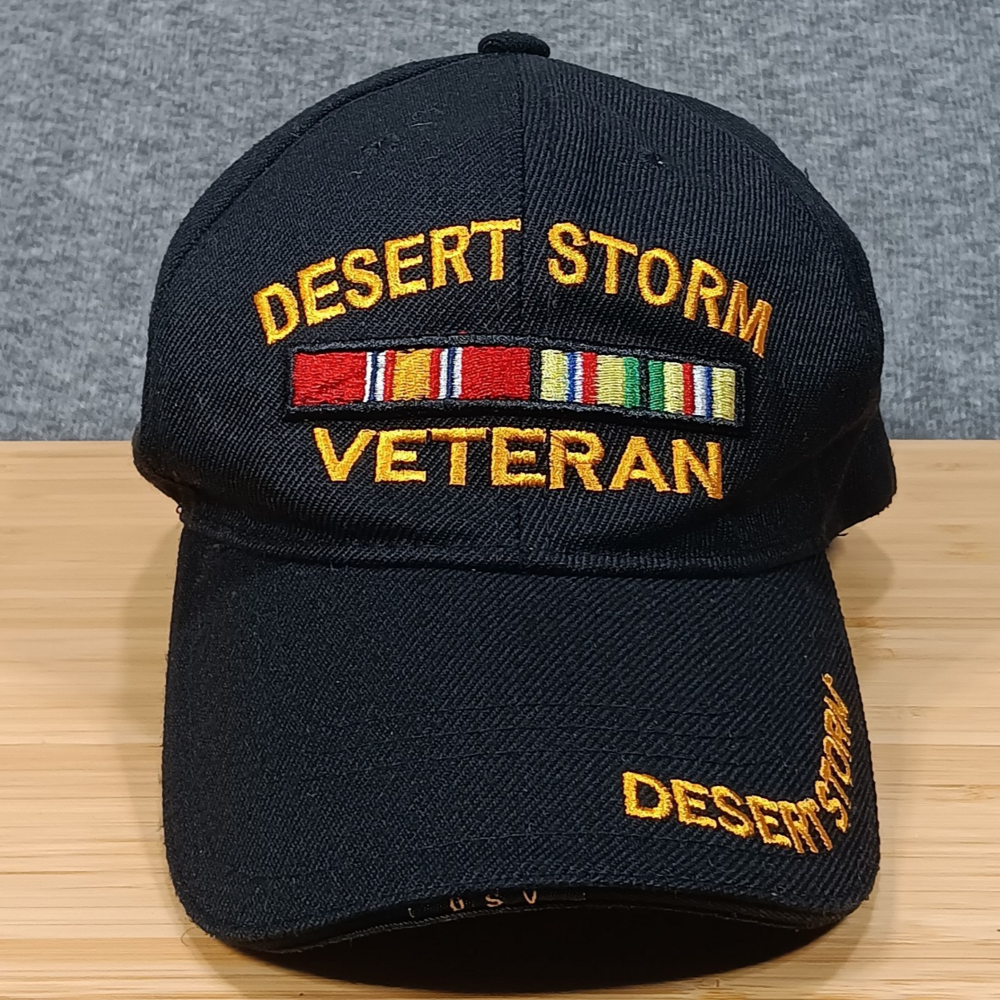 Desert Storm Veteran Hat Snapback Cap United States Military Ribbon Baseball USV